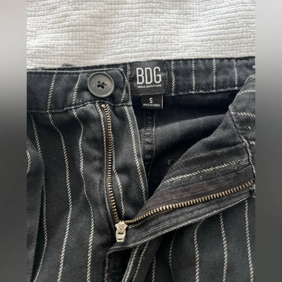 Urban Outfitters BGD Black Raw Cut Pin Stripe Skirt (Size Small) - Picture 5 of 5